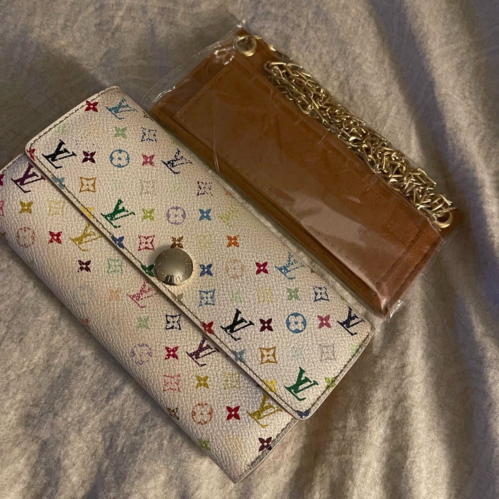 Preloved Louis Vuitton multi monogram Sarah long wallet with wallet tan …